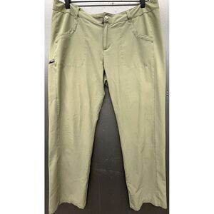 Patagonia Pants Women 14 Green Lightweight Stretch Pocket Outdoor Hiking Camping
